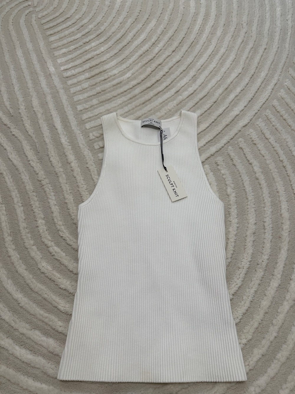 Aritzia Cream Ribbed Sculpt Tank